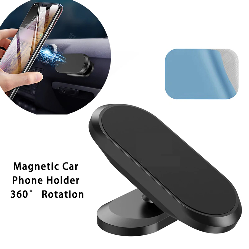 Sealbhóir Fón Carranna Maighnéadach 360 ° Sealbhóir Gluaisteán Rothlaithe Seastán Fón Maighnéad oiriúnach 4.0-6.4 orlach do samsung, Seastán Fón iphone